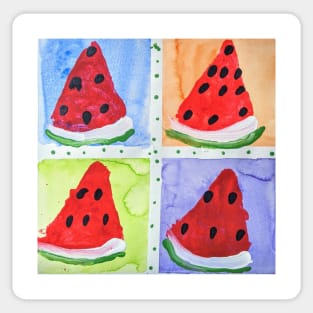 Watermelon, Warhol Style, Pop Art for Summer Lovers Sticker